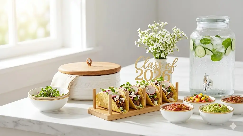 Outdoor celebration styling that fits a July 4 evening fireworks gathering.