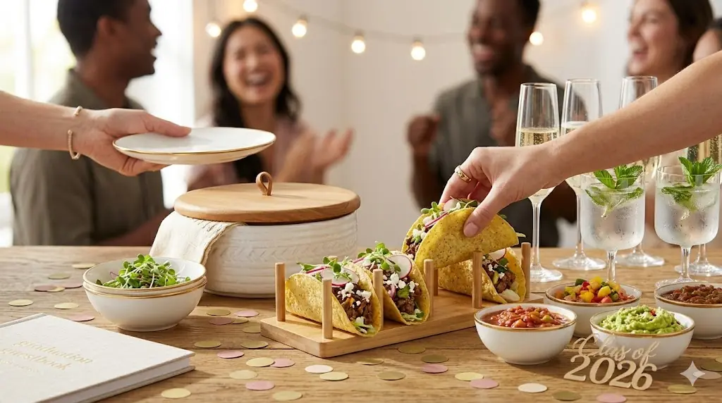 Bright summer party styling that works for an outdoor July 4 pool party.
