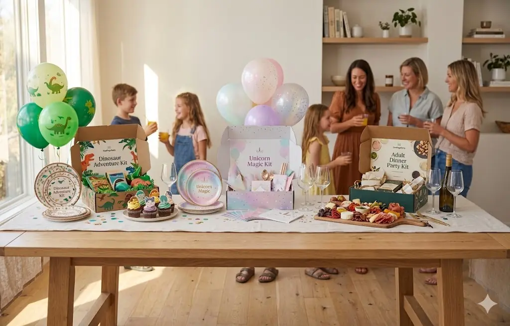 Indoor family party table setup that fits a graduation celebration at home.
